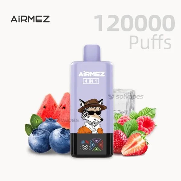 AIRMEZ FOX 120000 Puffs Disposable Vape | 4 in 1 Flavor LED Screen Wholesale